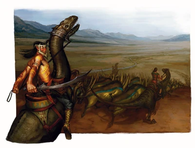 //Talenta hobbits and their Dinosauree mounts herding animals//