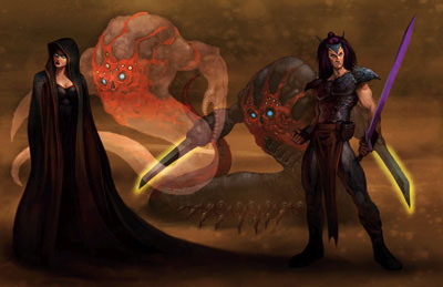 Deux quoriens de Dal Quor et leur pantins