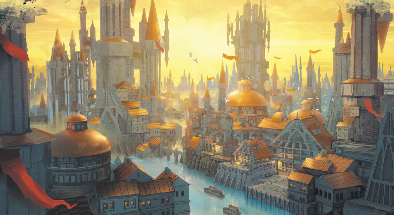 La cité d'Amaranthine au centre d'Irian La cité d'Amaranthine au centre d'Irian