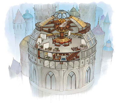 Une coupe transversale d'une enclave de guérison typique de la Maison Brunet Une coupe transversale d'une enclave de guérison typique de la Maison Brunet