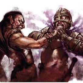 A member of Maison Tarkanan manifests his aberrant Marque Du Dragon, much to the horror of a hapless guard A member of Maison Tarkanan manifests his aberrant Marque Du Dragon, much to the horror of a hapless guard